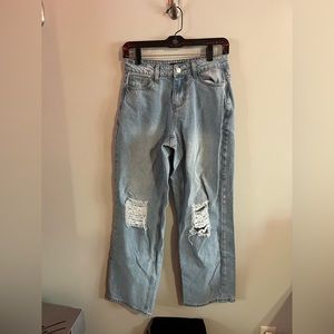 White Fox No Longer Yours Low Rise Strait Leg Jeans Size XS